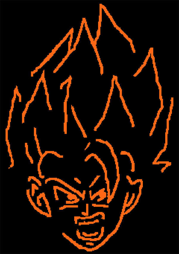 Free Halloween Pumpkin Pattern Goku Pattern