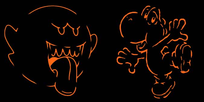 Boo and Yoshi from Mario